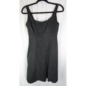 Bitten SJP Black Mini Dress Sz 4 Y2K‎ Core 100% Cotton Tank LBD Minimalist